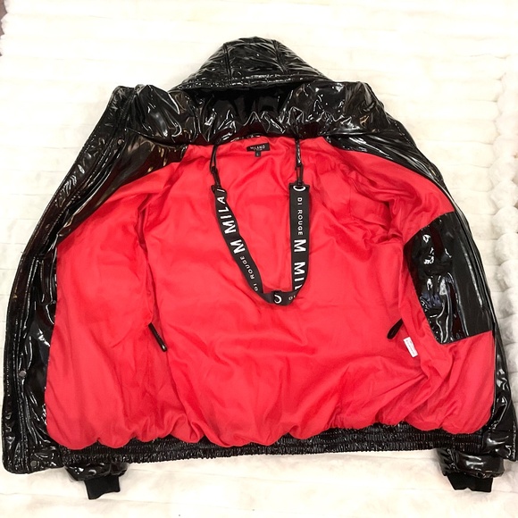 BLACK MILANO MEN'S UNISEX WATERPROOF PUFFER COAT DETACHABLE HOOD SZ LARGE - Picture 8 of 12